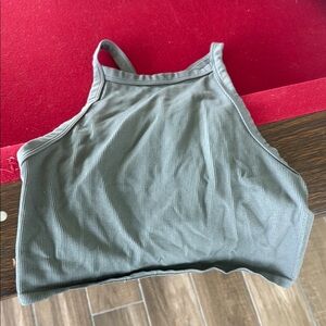 Target Green Fitted Crop Tank Top